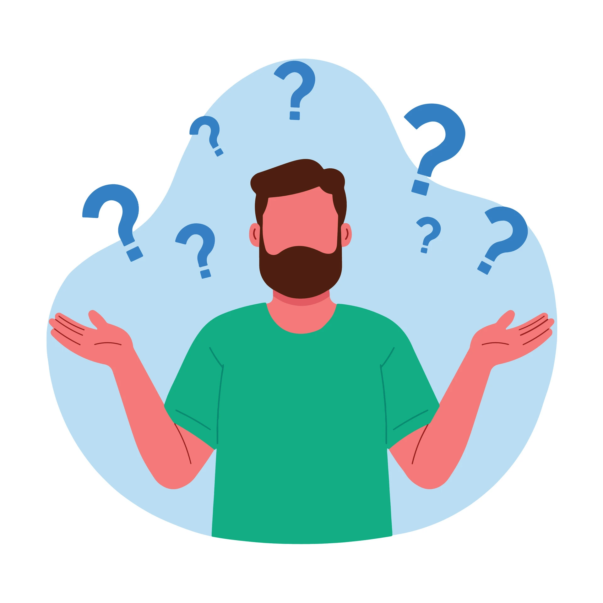 Man raising questions